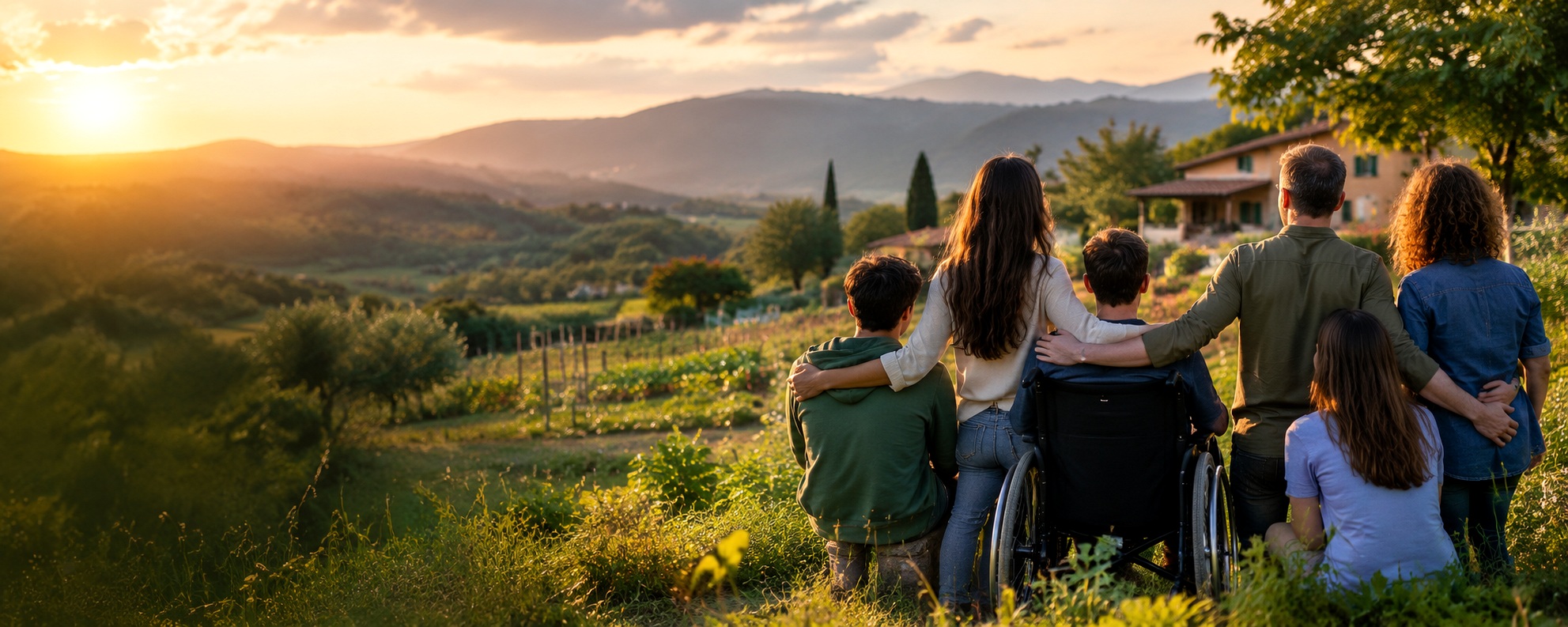 Persone insieme nella natura